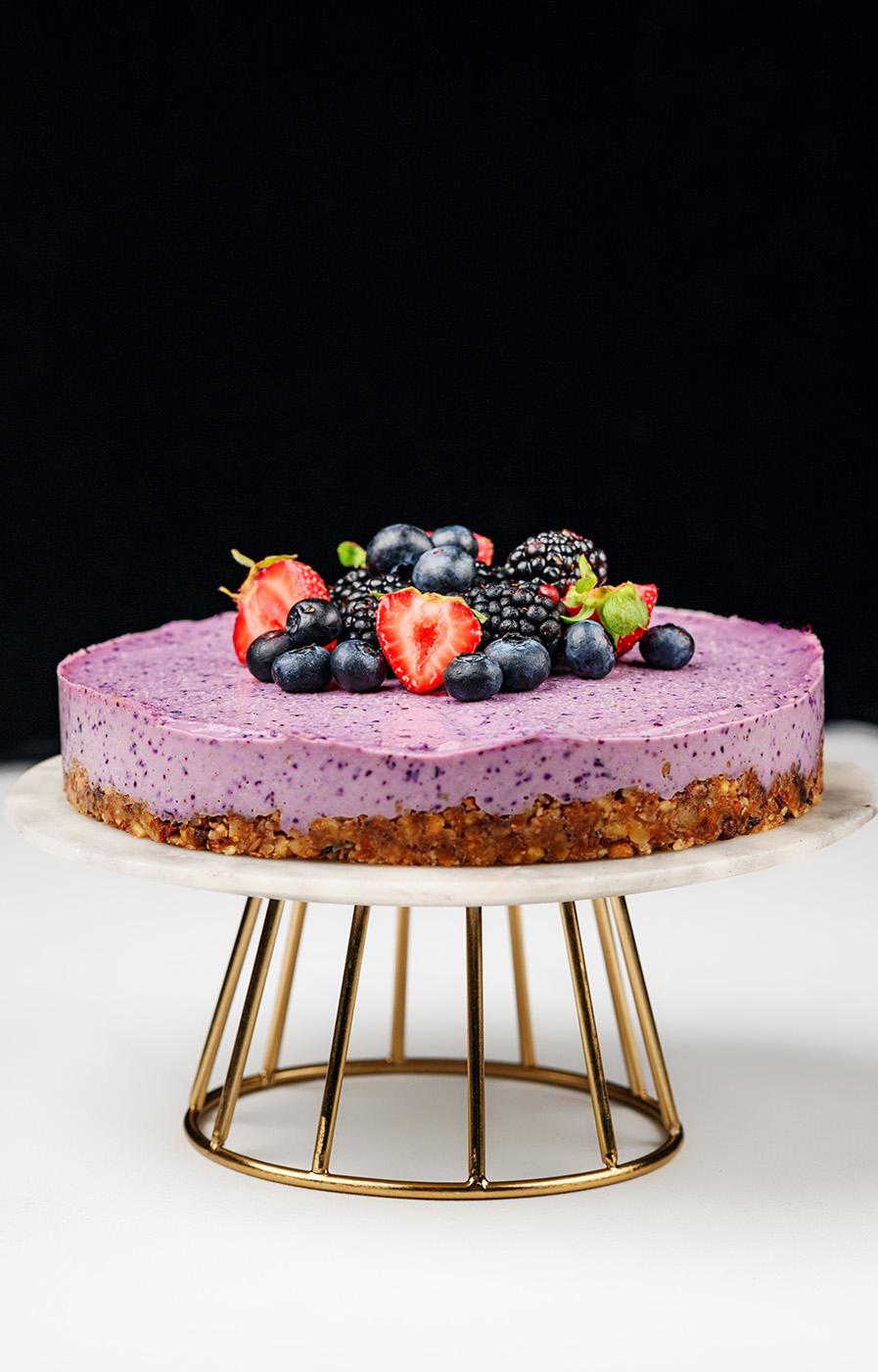 Blueberry Raw-Vegan Cheesecake